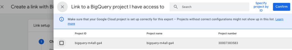 vincular GA4 con BigQuery